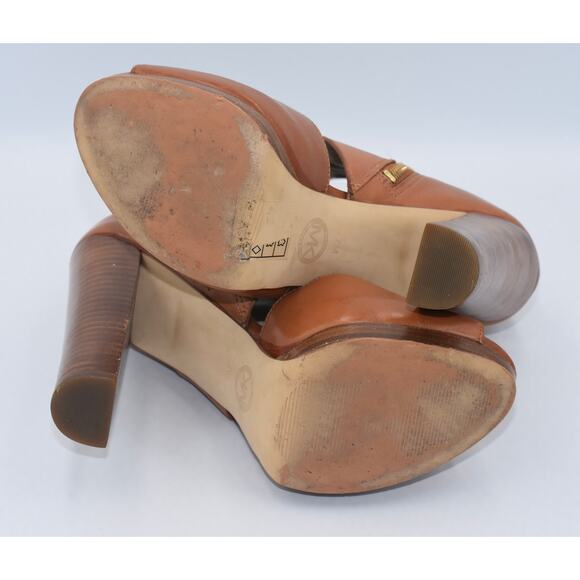 Michael Michael Kors Wyatt Heels Open Toe Leather Women's Size 7M - Picture 8 of 10
